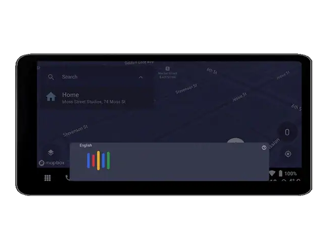 Animowane demo: asystent głosowy AI steruje nawigacją i muzyką